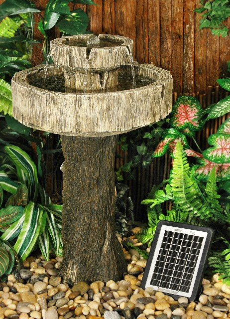 Bain d'oiseaux à 3 niveaux avec pompe solaire 3W, fontaine solaire  détachable à monter soi-même et adaptée au bain d'oiseaux, décoration de  jardin