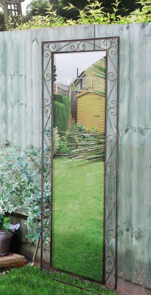 Miroir de jardin métal Romane - H. 140cm x L. 65cm, vente au