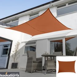 Voile d'Ombrage Terracotta Rectangle 4x3m - Impermable - 160g/m2 - Kookaburra