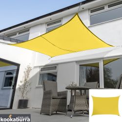Voile d'Ombrage Jaune Rectangle 4x3m - Impermable - 160g/m2 - Kookaburra