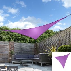 Voile d'Ombrage Violet Triangle 3m - Impermable - 160g/m2 - Kookaburra
