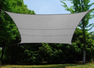 Voile d'Ombrage Argent Rectangle 3x2m - Impermable - 160g/m2 - Kookaburra